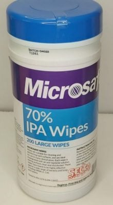 Alcohol Sanitiser Wipes Tub 200 Selco Hygiene